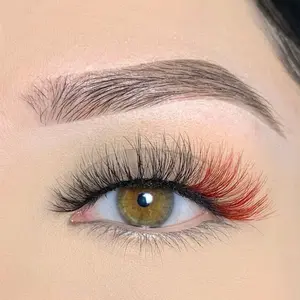 "Fuego Lashes" 3D Faux Mink Red Eyelashes
