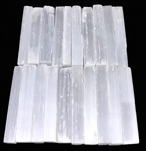 4 Inch Selenite Crystal Wands Sticks for Healing Reiki & Metaphysical Energy Drawing