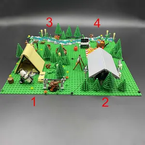 Camping Picnic Building Blocks, Outdoor Assembly Tent Building Blocks, Diy Fire Barbecue Camping Building Blocks, Expansion Assembly Toy Scene, Creative Gift