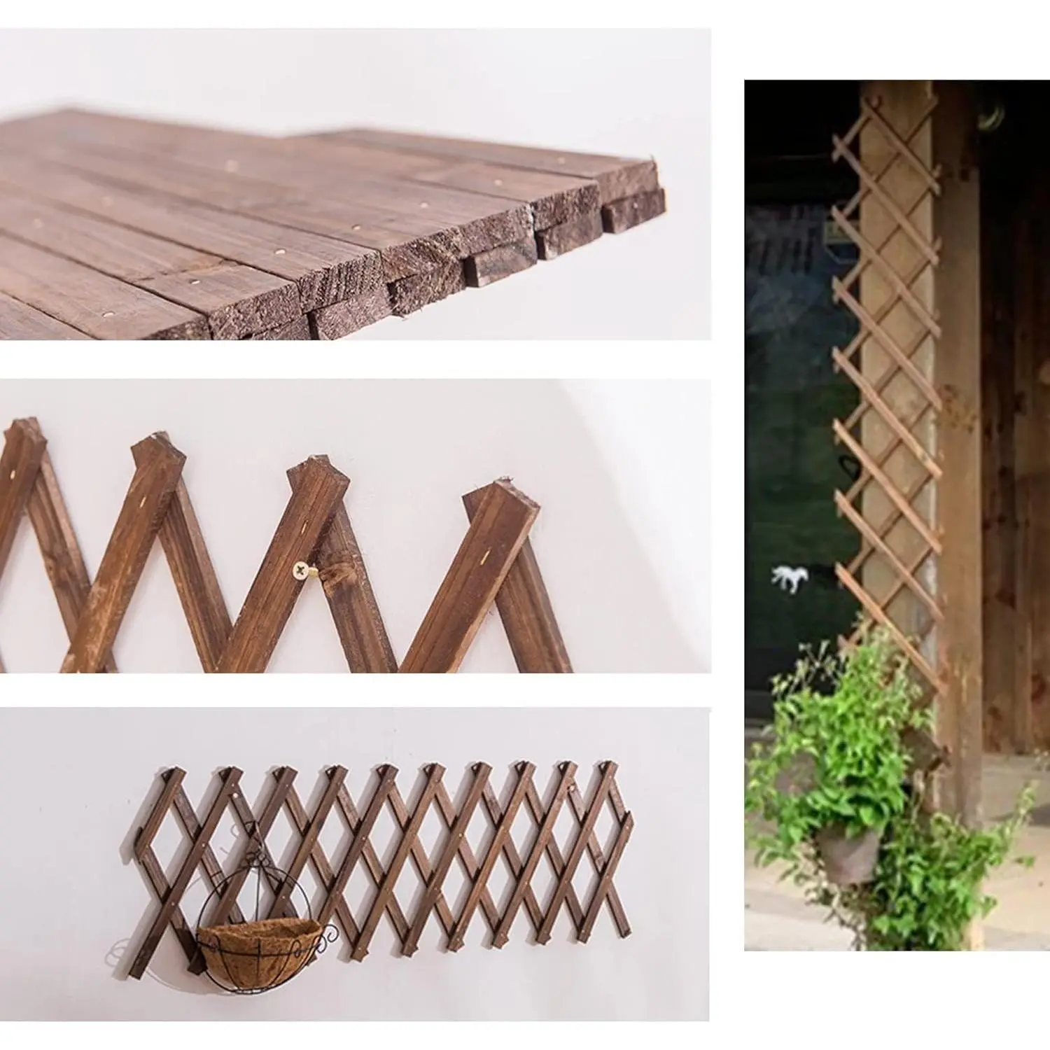 Wooden Lattice Panels for Outside 1Pack, 75"x11.8" Expandable Lattice Fence  Wall Garden Trellis Frame for Climbing Outdoor Vine Ivy Rose Patio Room  Decorative - TikTok Shop