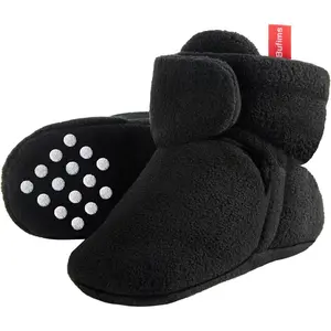 Baby Fleece Booties Newborn Unisex Booties Non-Slip Newborn Infant First Walkers Warm Shoes House Slippers for Baby Boys & Baby Girls Toddlers