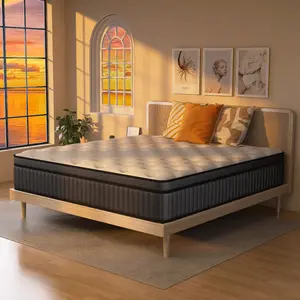 Modern Style Medium Firm High Quality Hybrid Mattress With Pocket Spring And High-density Foam Breathable And Cooling Twin Full Queen King Size In A Box