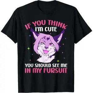 100% CottonYou Should See Me in My Fursuit Furry Fandom Fursona Fox T-Shirt