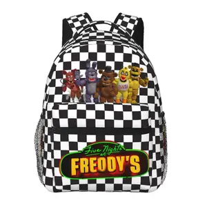 Five nights at freddy's Casual Backpack Fnaf Student Bag for Adults Freddy Lightweight Daypack with Adjustable Padded Shoulder Straps & Multiple Storage Pockets, Ideal Back to School Supplies
