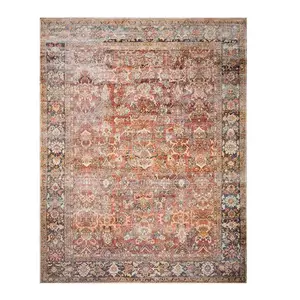 Loloi II Layla Printed Oriental Distressed Spice / Marine Area Rug