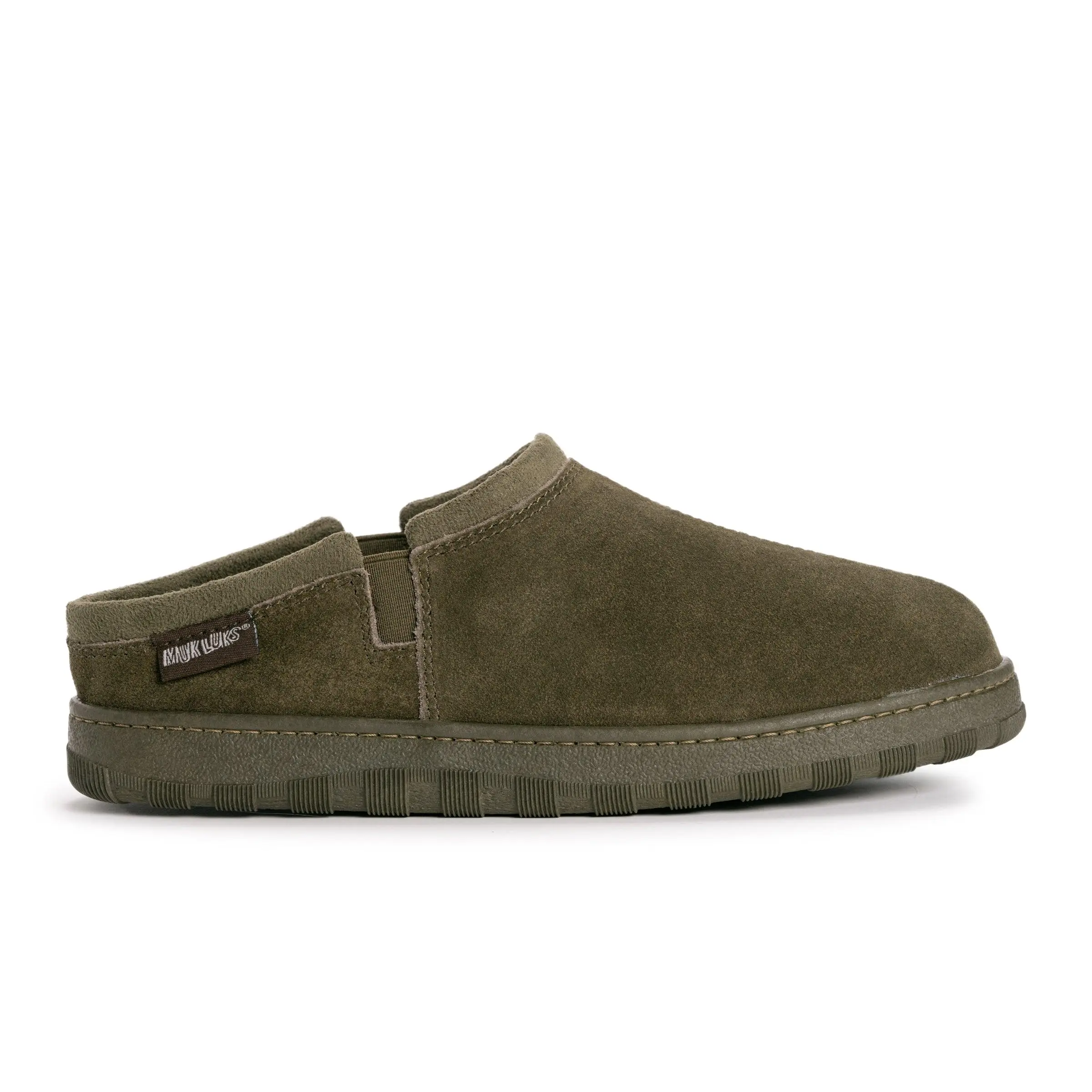 Muk Luks Men's Matt Printed Berber Suede Clogs, Slip-On Mule with Faux Fur Lining and Indoor/Outdoor TPR Sole, Footwear, Slip On Clogs