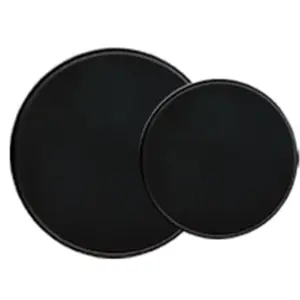 Reston Lloyd Burner Covers for Electric Stovetop, Decorative Lightweight Tin Covers, Set of 4 Covers (2-8 inch & 2-10 inch), Conceals Messy Drip Pans - Black, Range Burner, Stove Plate, Kitchen Appliances
