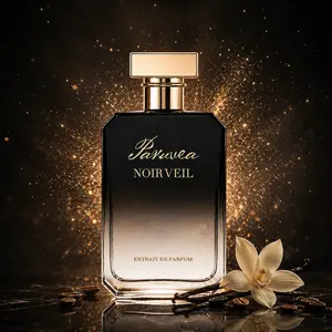Paruvea Noir Veil Extrait de Parfum – Coffee Vanilla Perfume for Women | Warm Sweet Gourmand Fragrance | Date Night & Night Out Scent | Long-Lasting 100ml 3.4 fl oz