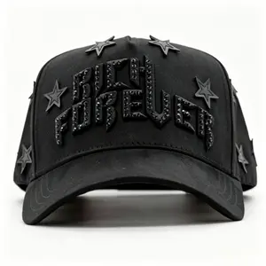 2026 popular style diamond-studded letter logo hat with stars, fashionable hip-hop trend, adjustable baseball cap