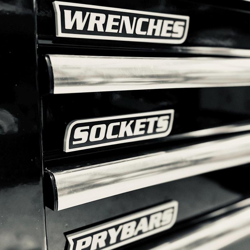 12-Pack Premium Magnetic Toolbox Labels for Tool Organization - 12 Pack of High Quality 3D Printed Personalized Magnets for Metal Cabinets, Drawers, Tool Chests, Decor Plastic Gift