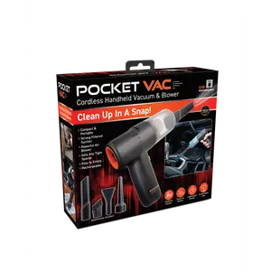 Pocket Vac Cordless Handheld Vacuum – Compact, Lightweight, Wireless Cleaner for Home, Pets,  Kitchen & Car
