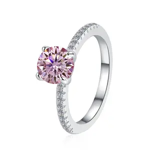 PINK Moissanite With Steling Silver 925