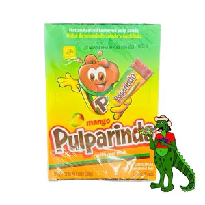 Pulparindo Mango - Hot and Salted Tamarind Pulp Candy Mango Flavored 20 pieces