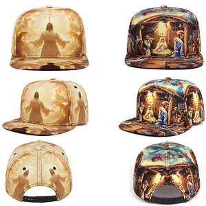 Jesus Pattern Printing High quality flat edge cap for men and women trend Street retro Snapback cap