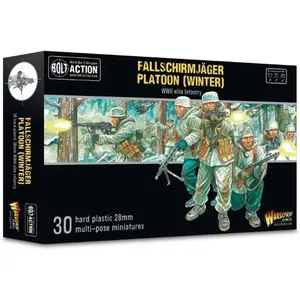 Wargames Delivered Warlord Bolt Action Fallschirmjäger 28mm WWII German Paratrooper Miniatures for Battle of The Bulge and Eastern Front Customizable Infantry