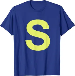 Chipmunk Halloween Carnival Group Costume Letter S Shirt Blu T-Shirt - Skyelardawnv Shop 70XB07QYTBPVZ