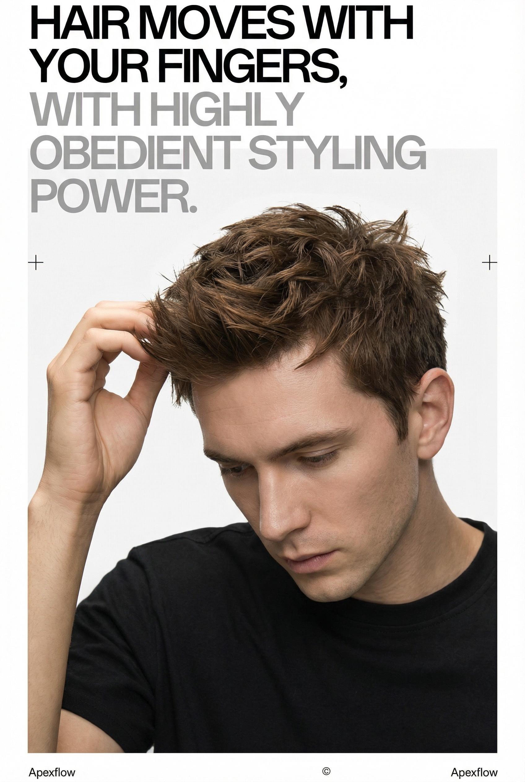 ApexFlow Texture Hair Clay-Premium Men’s Hair Styling Clay for a Super High Hold, Matte Finish – Clay & Wax Hybrid, Ideal Texture Product for Straight, Wavy and Thick Hair Types – Travel Size