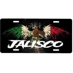 Jalisco Mexico Aluminum Vanity Novelty License Plate Placa, 6" x 12", Souvenir, Decorative Tourist Gift Sign