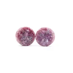 Violet Lepidolite Double Flare Plugs PAIR 3mm-32mm