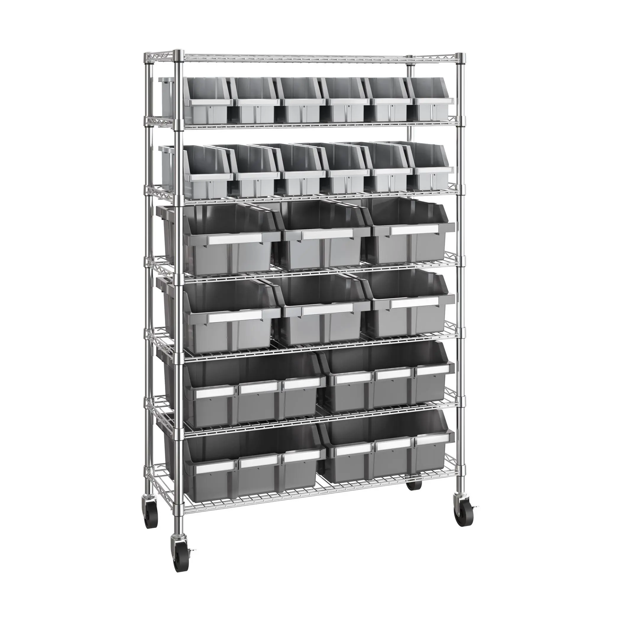 Seville Classics 7-Tier NSF 22-Bin Rack, 36" W x 14.25" D x 56