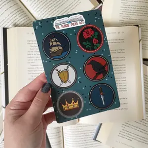 Fantasy Sticker Sheet Vinyl Stickers for Book Covers Waterproof & Dishwasher Safe 6 Circle Stickers for The Grishaverse The Witcher & More