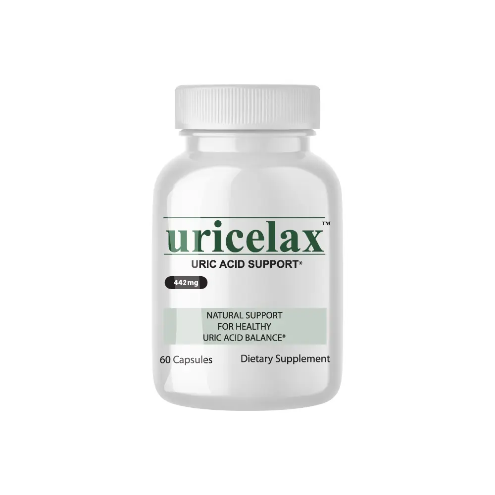 Uricelax Uric Acid Support 442mg - Natural Turmeric Bilberry Tart Cherry Formula for Healthy Uric Acid Balance 60 Capsules