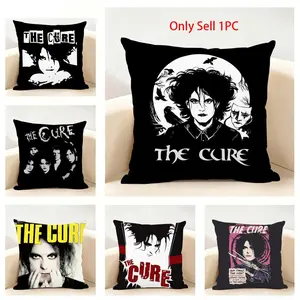 The C-Cure Rock Band Pillow Case Pillowcase Linen Detachable With Hidden Zipper Washable  Breathable  Moisture-absorbingnt Decor Home Living Room Bedroom Sofas Office Car Gift