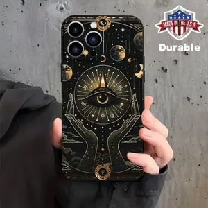 Tarot Cool design black for iPhone case, shock-proof and lens protection, TPU, compatible for iPhone 11/12/13/14/15/16 Pro Max holiday gift