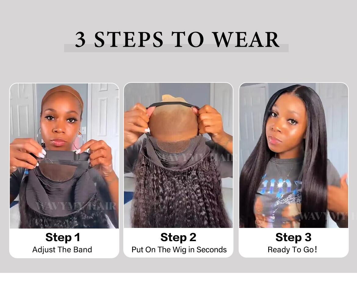 Wavymy Layered Cut Loose Wave Pre-bleached Wear Go Glueless HD Lace Wigs 6x4 Lace Closure Wigs 180% Density 100% Human Hair