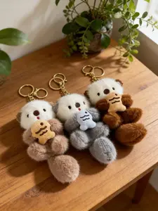 Adorable Otter Plush Toy Keychain, Furry Animal Pendant Charm, Soft Stuffed Doll Accessory, Cute Bag & Key Decor, Perfect Gift for Any Occasion