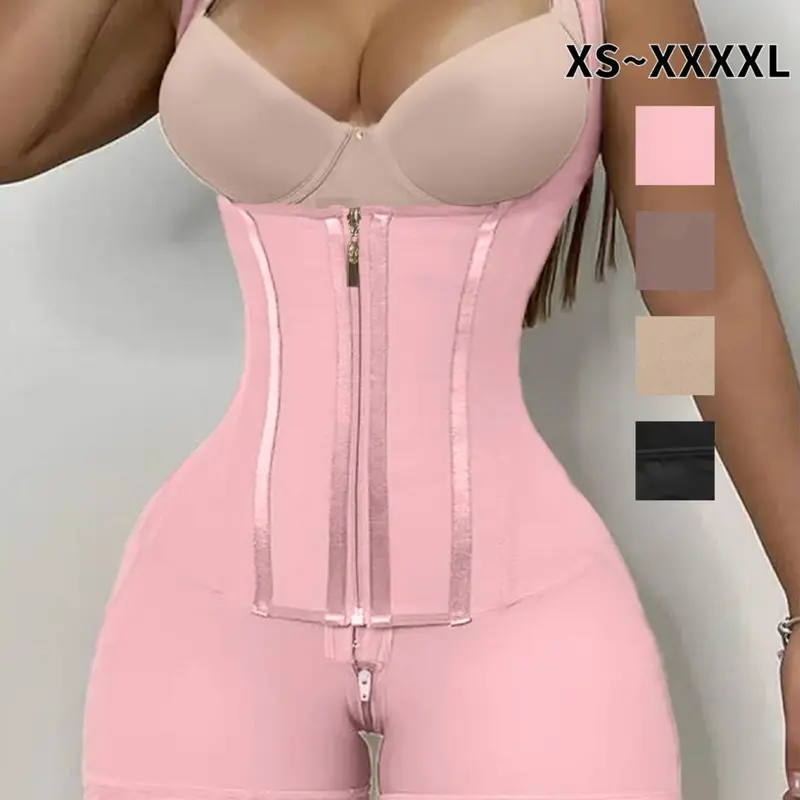 Women's Zipper Shapewear Romper, Breathable Comfortable Shaper Romper, Flat Belly Shapewear, Tummy Control Butt Lifter Hip Enhancer Compression Body Shapewear for Daily Wear, Body Shapers, Shapewear Clothing
