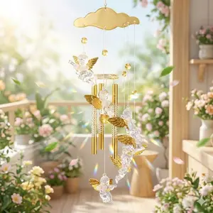 Adjustable Cupid Angel Wind Chime Bell, Dorm & Home Decor Gift for Graduation Friendships, Perfect for Window Door Balcony Decorations