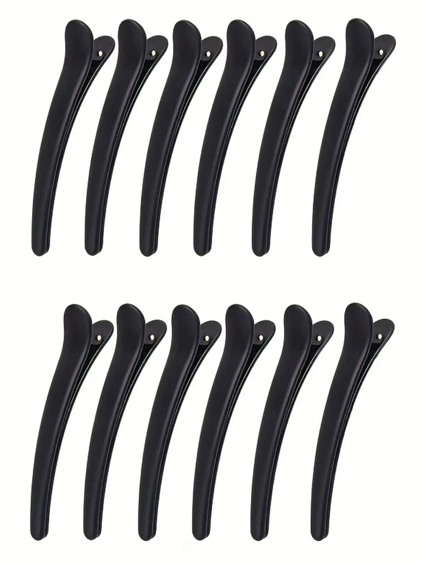 12PCS Matte Hair Clips, Hair Clip Set, Sectioning Clips, 7.5cm/2.95in Retro Simple Glossy One-Step Hairpins, Makeup Fringe Clip Side Part Hair Pin No Trace Hair Accessories