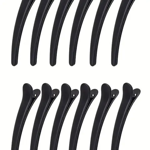 12PCS Matte Hair Clips, Hair Clip Set, Sectioning Clips, 7.5cm/2.95in Retro Simple Glossy One-Step Hairpins, Makeup Fringe Clip Side Part Hair Pin No Trace Hair Accessories, Hair Style Accessory