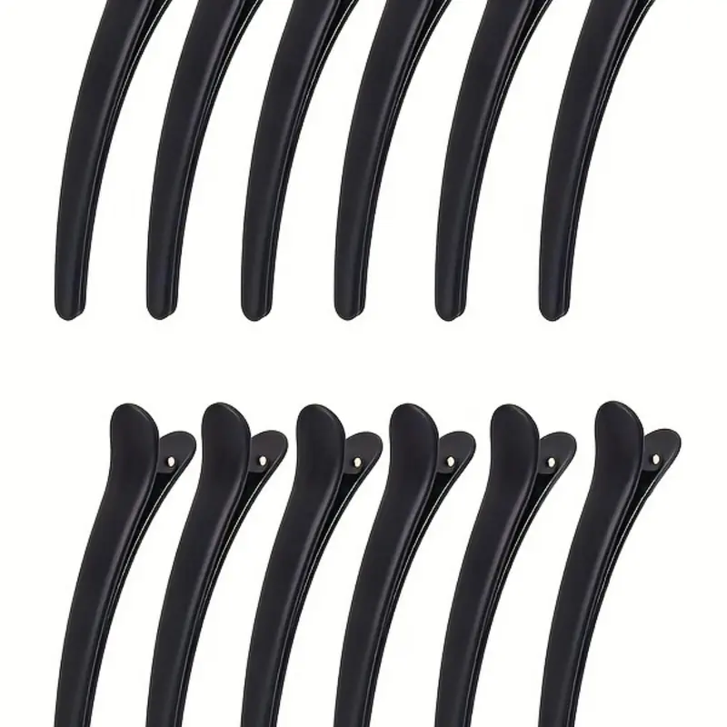 12PCS Matte Hair Clips, Hair Clip Set, Sectioning Clips, 7.5cm/2.95in Retro Simple Glossy One-Step Hairpins, Makeup Fringe Clip Side Part Hair Pin No Trace Hair Accessories, Hair Style Accessory