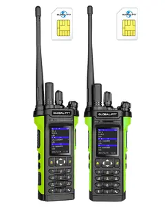 global-ptt 2-Pack PoC + UHF VHF Analog Radios with SIM Card – Dual-Mode Walkie Talkies Unlimited Range Nationwide 4G LTE + Analog 10W High Power Durable Long-Range Two-Way Radios for Business & Outdoor, 400-520MHz, 136-174 & 400-490MHz
