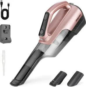 Shop-Vac S2 12V Handheld Vacuum Cordless, Dual-Speed Powerful Portable Car Vacuum Rechargeable, Wall-Mounted Lightweight Hand Vacuum for Home & Car, LED Light, HEPA Filter