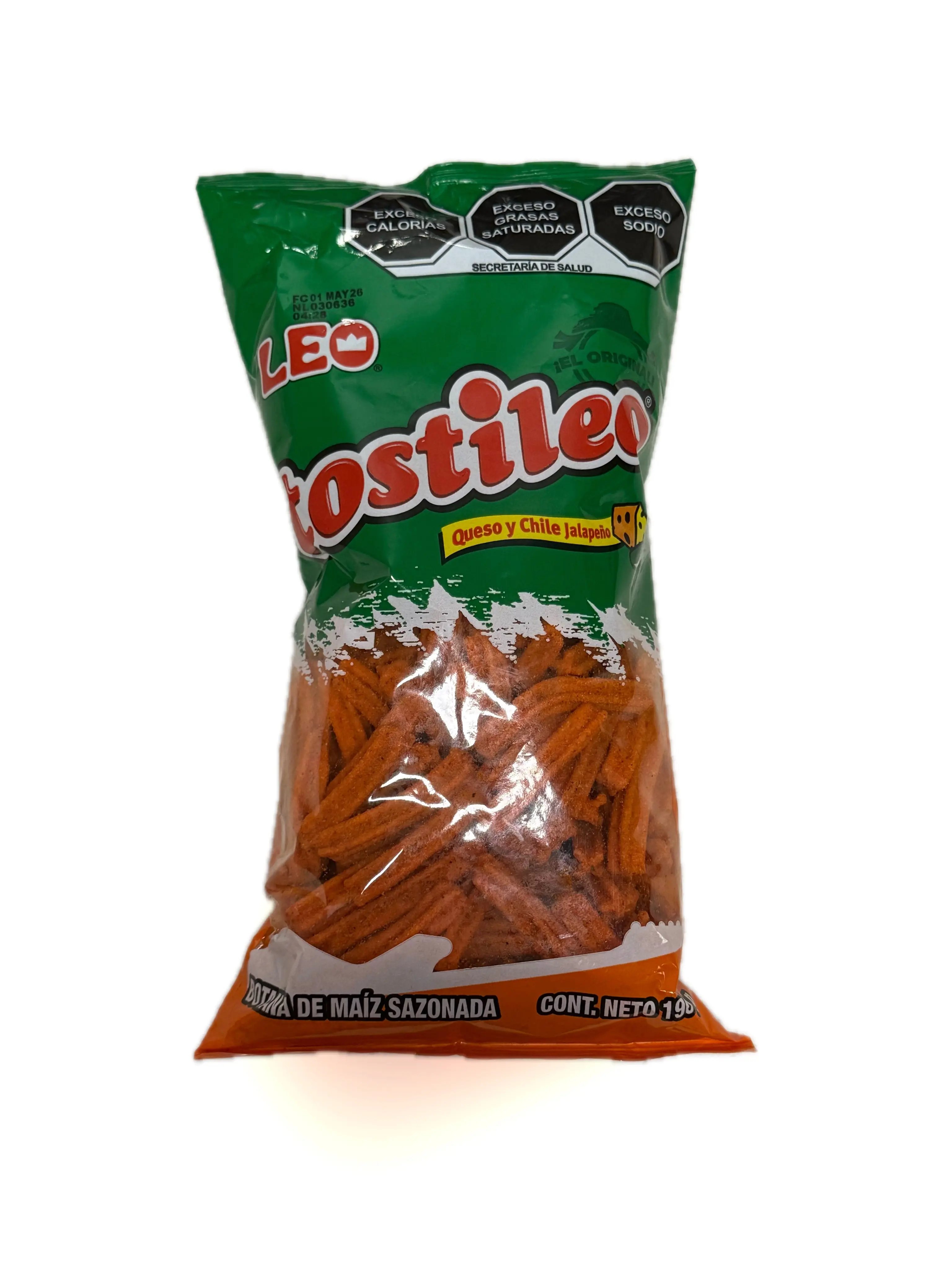 Tostileo Leo Queso y Jalapeño 190g | Leo Tostileo Cheese & Jalapeño Mexican Corn Snack Sticks 190g