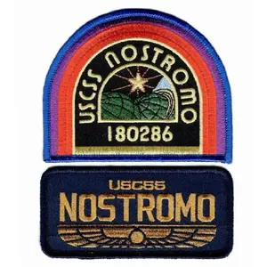 Alien U.S.C.S.S. Nostromo Weyland Yutani Patch [2PC Bundle - Hook Fastener Backing-A1-A2]