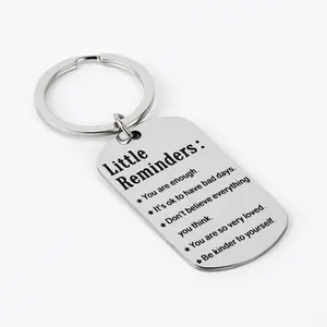 3 Pcs Durable Stainless Steel Keychains With Engraved Inspirational Quotes For Women And Men - Perfect Birthday And Christmas Gifts For Sons, Daughters, And Best Friends jewelry Charm