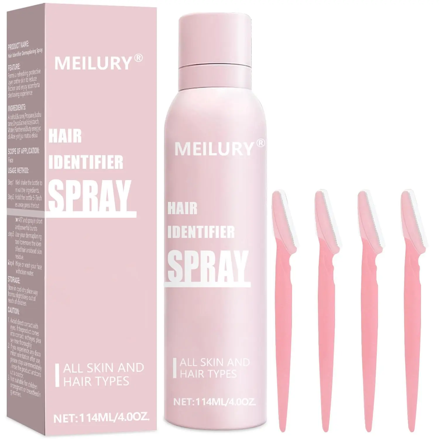 Hair Identifier Spray for Face Shaving for Women,Dermaplaning Tool | Moisturizing and Skin Care Dermaplaner Spray, Glow Reveal Face Spray for Dermaplaning, Peach Fuzz Remover for Women (1PC)