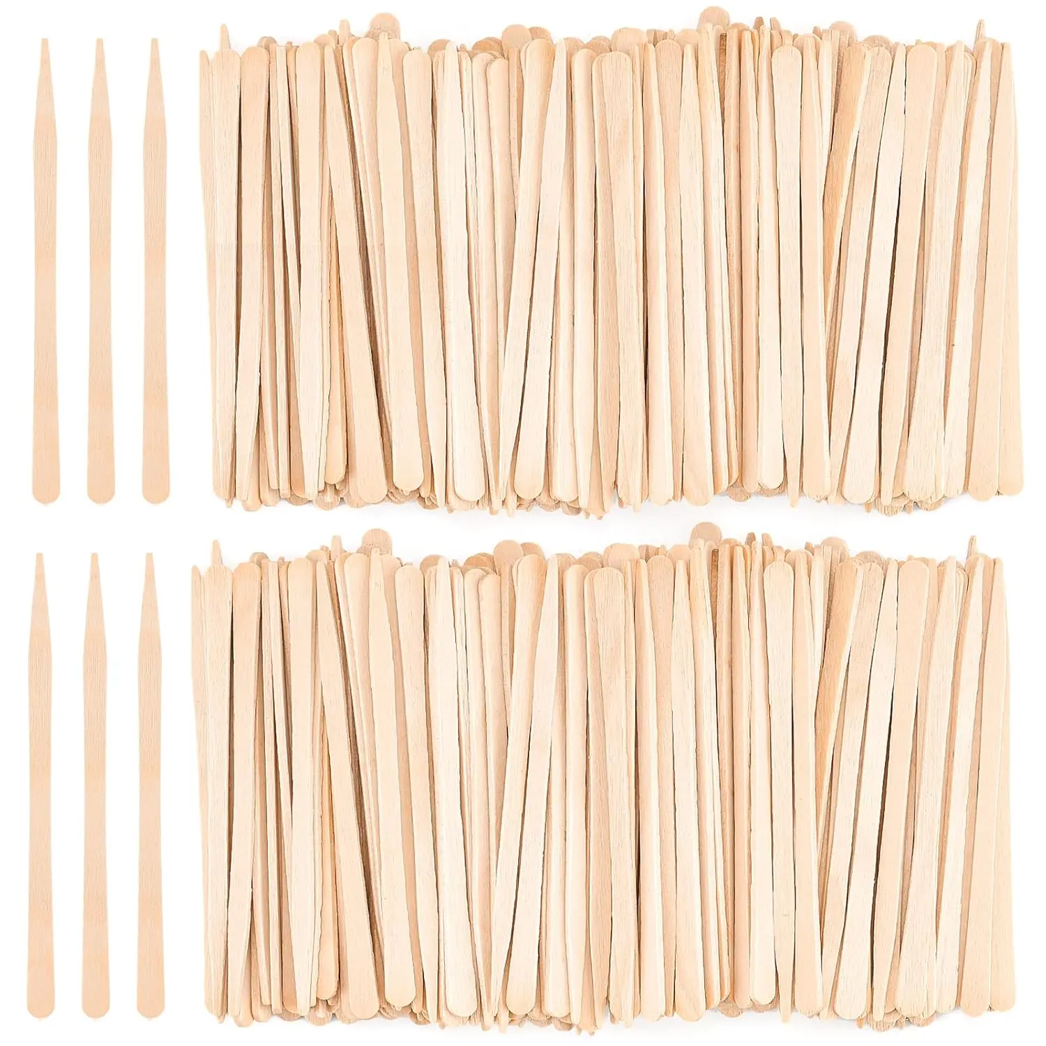 1200 Eyebrow Wax Sticks for Hair Removal, Small Wooden Applicator Rods, Precision Waxing Tools for Face, Single Pack