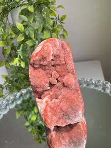 Red amethyst jasper cut base
