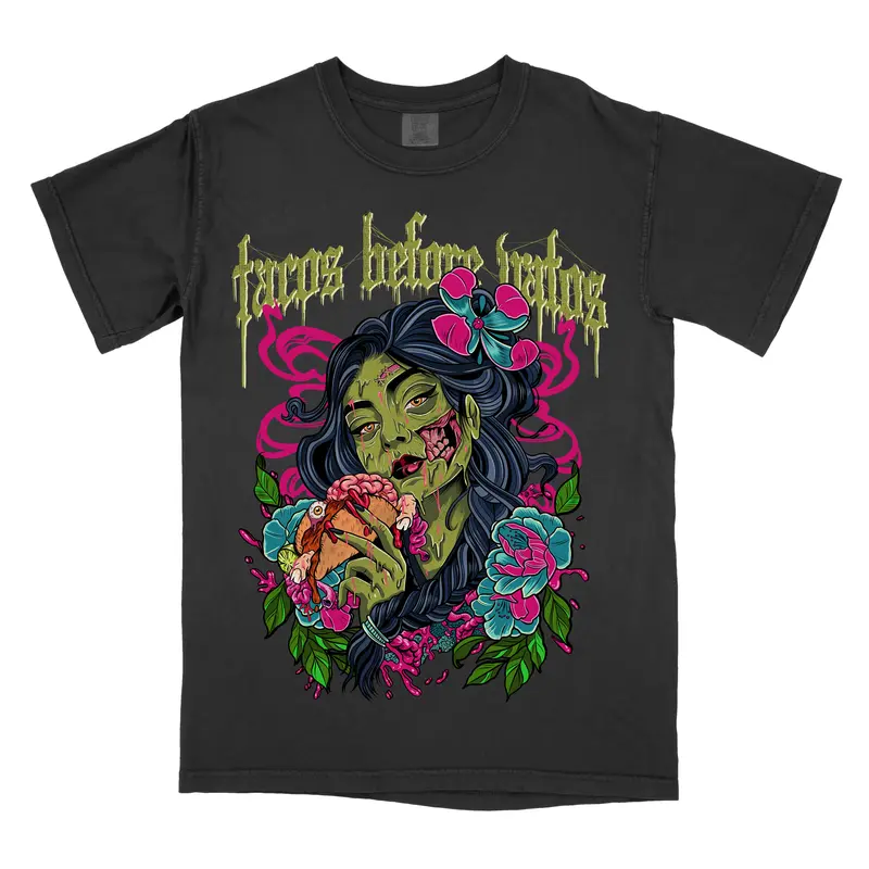 Tacos Before Vatos - Comfort Colors Graphic Tee Menswear Shirt