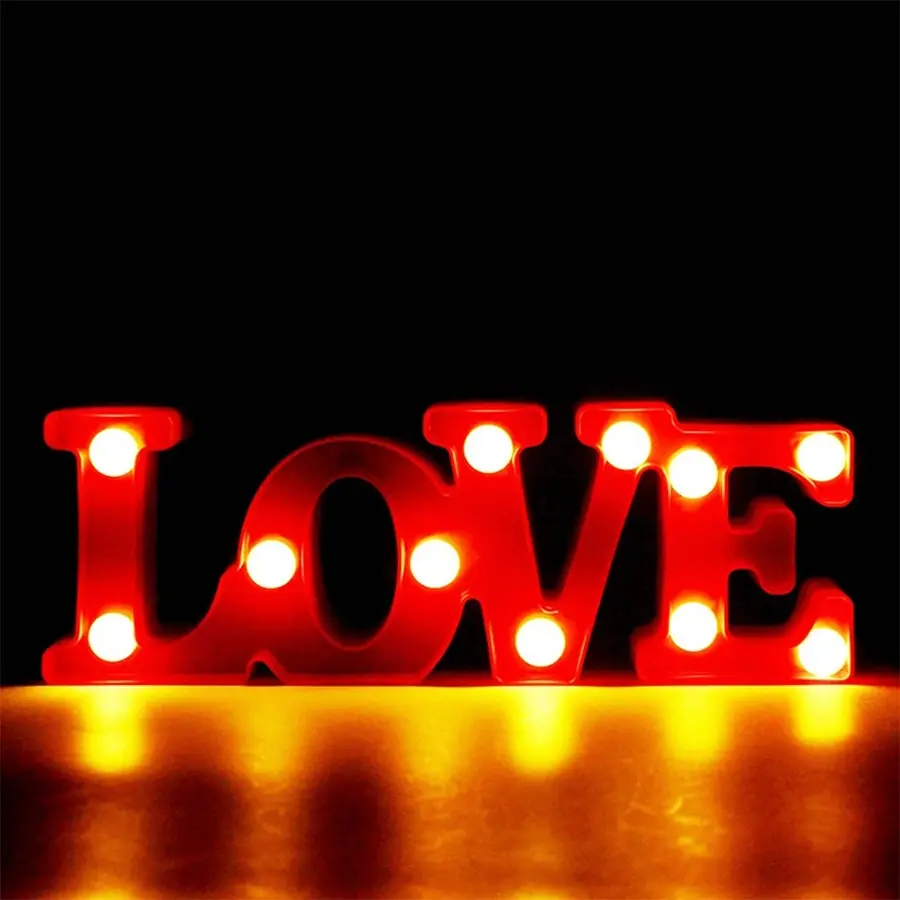 Love Sign LED Lights, Led Signs, Heartfelt Decorations for Romantic Events, Battery Operated Marquee Neon Light, Ideal for Special Occasions, Weddings