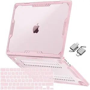 MOSISO MacBook Air 13.6" Case 2025-2022 for M4/M3/M2 A3240 A3113 A2681 Shockproof TPU Bumper Hard Shell with Keyboard Skin & Type-C Adapter