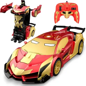 Tibibee Transform Easter RC Cars for Boys 3-15,2.4Ghz Remote Control 1:18 Scale Robot Deformation 360° Rotation Rechargeable Batteries Included High-Quality ABS Plastic Gift Set,Blackfriday,Christmas