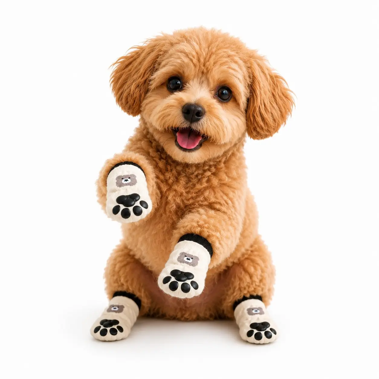 Dog Paw Covers 4-Piece Set - Silicone, Anti-Slip Grip, Wear-Resistant, Lightweight Outdoor Protectors for Small/Medium Puppies and Dogs