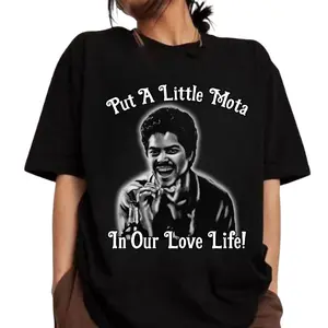 Latin Rock Movie Tribute Shirt, Vintage La Bamba Style Graphic Tee, Put A Little Mota In Our Love Life Quote Shirt, Retro Chicano Music Fan T Shirt, 80s Culture Apparel Unisex Cotton Tee For Men Women