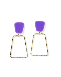 LINNY CO Kaelyn Statement Earrings - True Purple, Elegant Design, High-Quality Finish